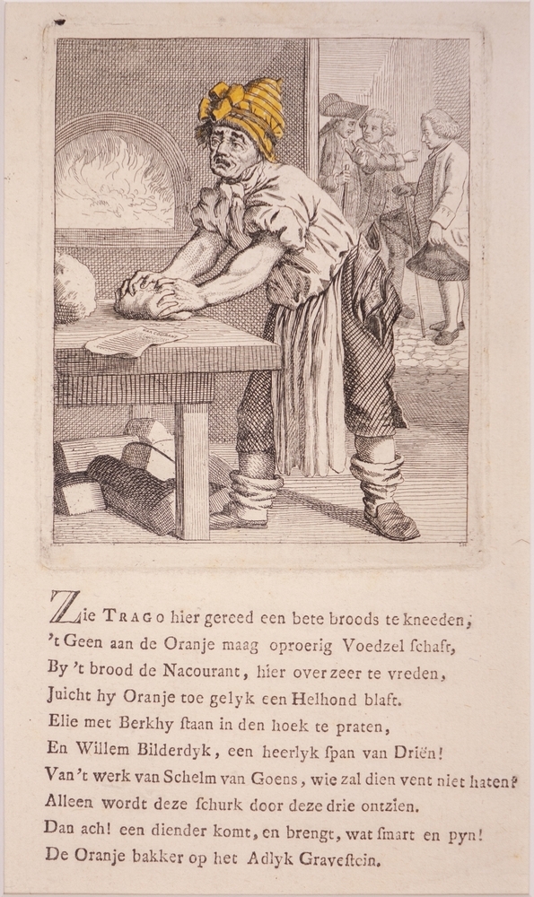 Spotprent op de Oranjegezinde bakker Trago in Leiden.