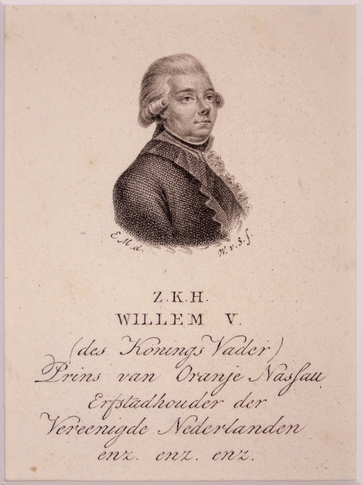 Willem I, Willem V en Wilhelmina van Oranje-Nassau & van Pruisen