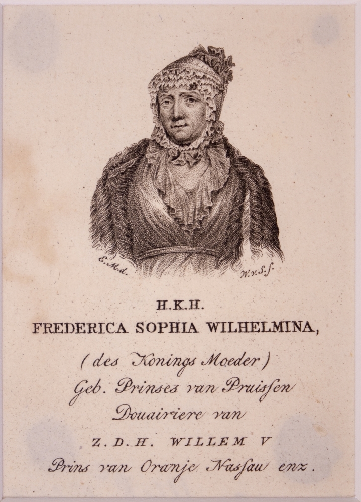 Willem I, Willem V en Wilhelmina van Oranje-Nassau & van Pruisen