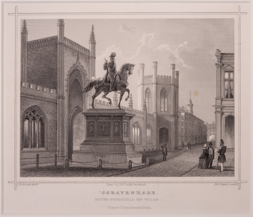 topografie: "'S GRAVENHAGE RUITER-STANDBEELD VAN WILLEM I."