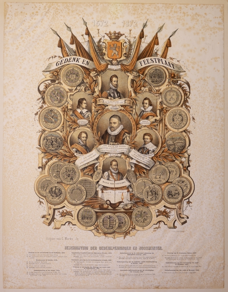 " 1572- 1872 GEDENK EN FEESTPLAAT" Ter gelegenheid van de inneming van Den Briel drie eeuwen eerder.