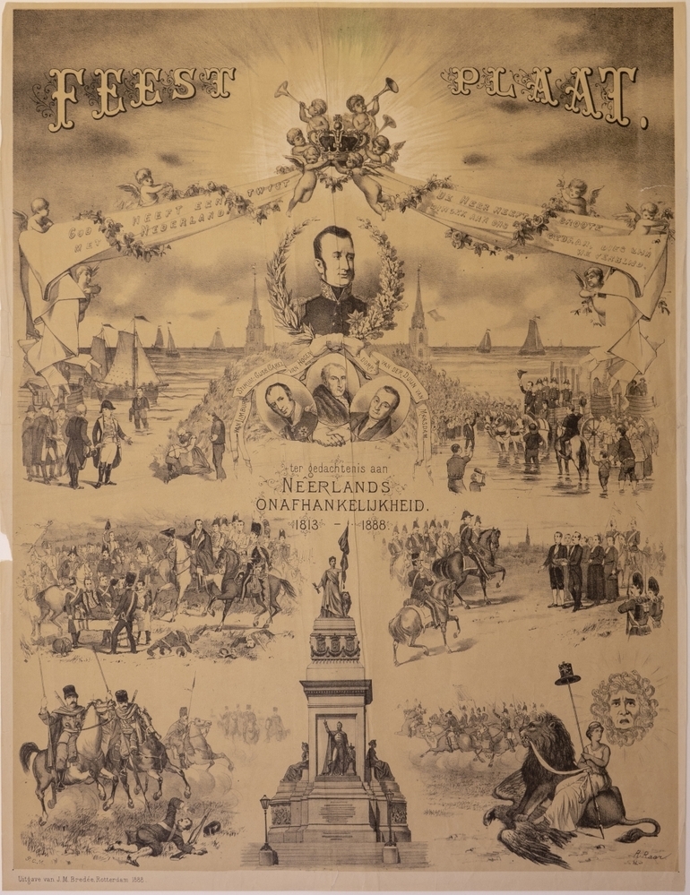 "FEEST PLAAT. Ter gedachtenis aan NEERLANDS ONAFHANKELIJKHEID. 1813 - 1888."