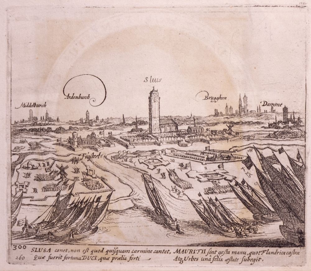 Beleg en inneming van Sluis door Maurits.