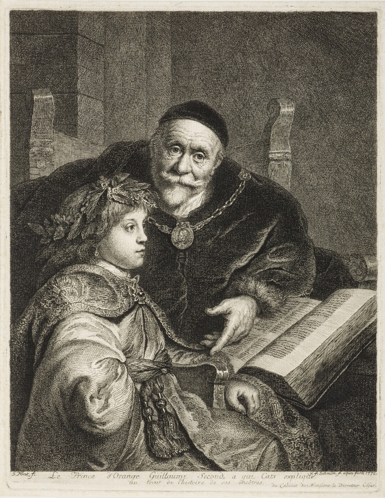 Prins Willem II met Jacob Cats als leermeester.