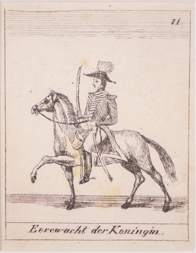 12 afbeeldingen over de Inhuldiging van koning Willem II te Amsterdam.