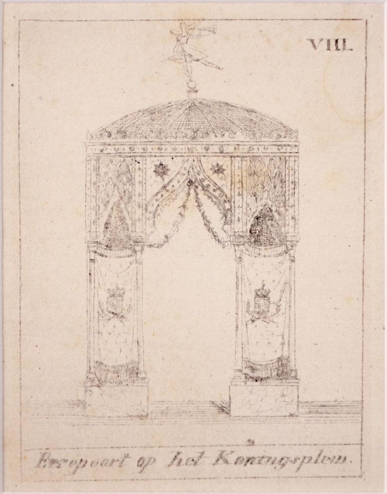 12 afbeeldingen over de Inhuldiging van koning Willem II te Amsterdam.