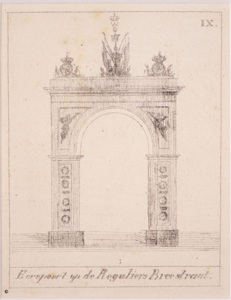 12 afbeeldingen over de Inhuldiging van koning Willem II te Amsterdam.