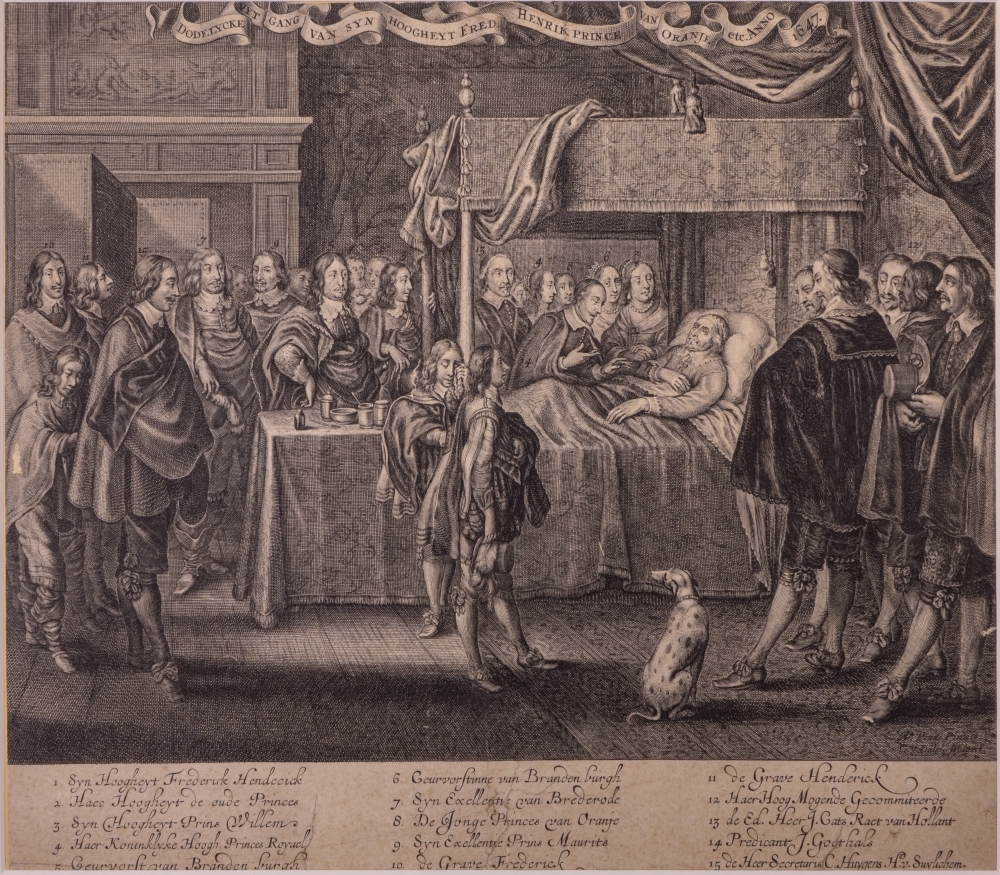 Sterfbed van prins Frederik Hendrik.