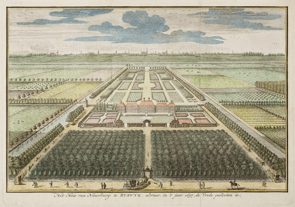 "Het Huis van Nieuwburg te RYSWIJK, alwaar, in 't jaar 1697, de Vrede geslooten is."