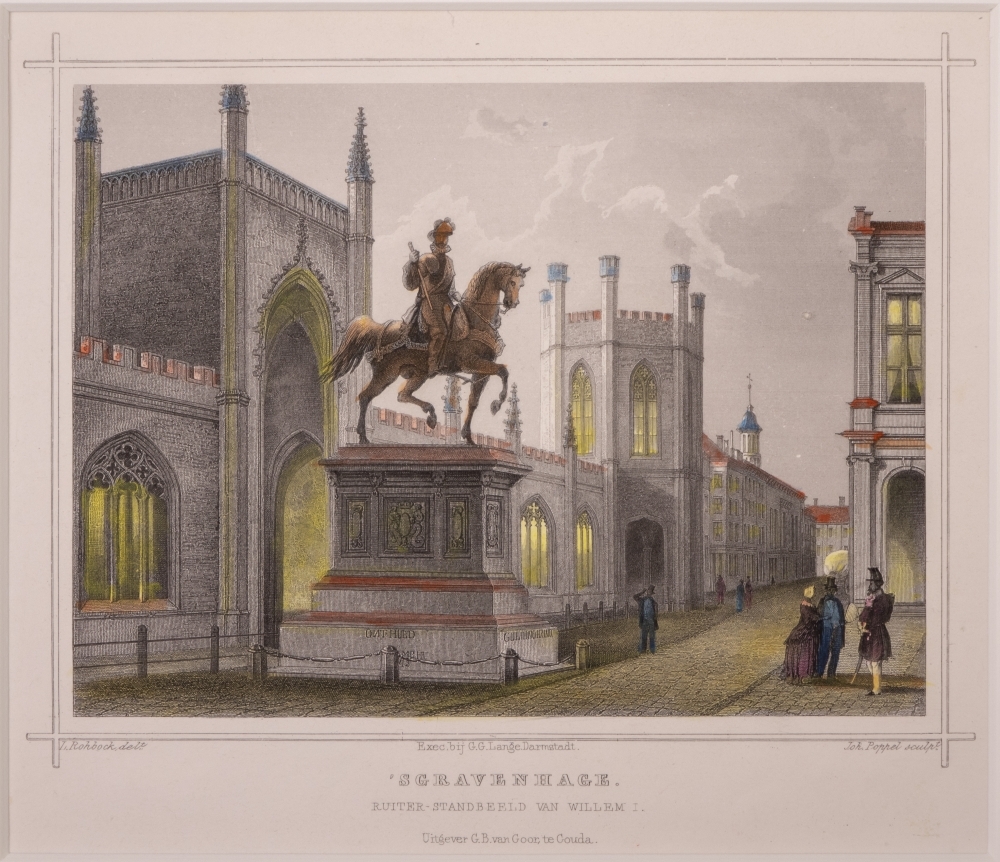 topografie: "'S GRAVENHAGE RUITER-STANDBEELD VAN WILLEM I."