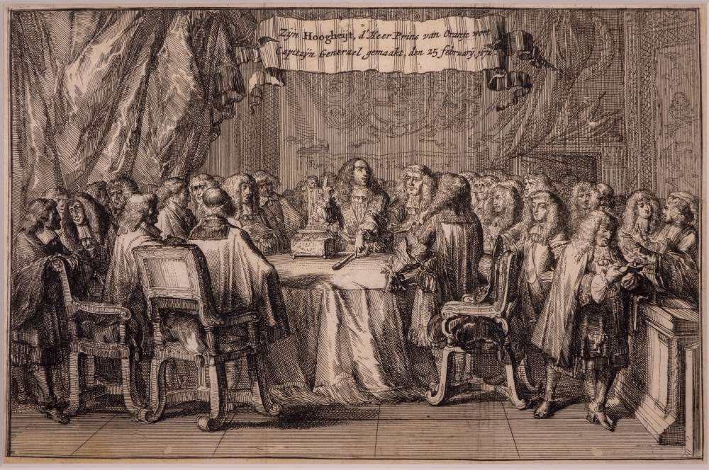 Eedaflegging van Willem III als Kapitein Generaal.