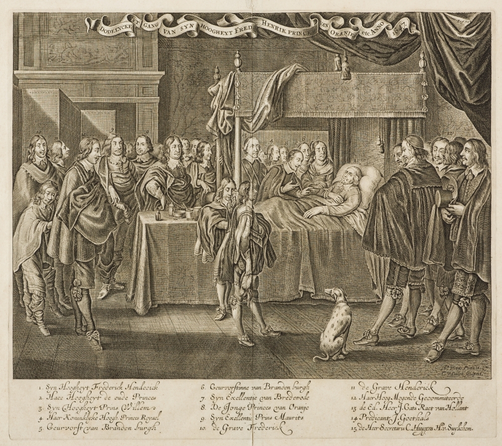 Sterfbed van prins Frederik Hendrik.