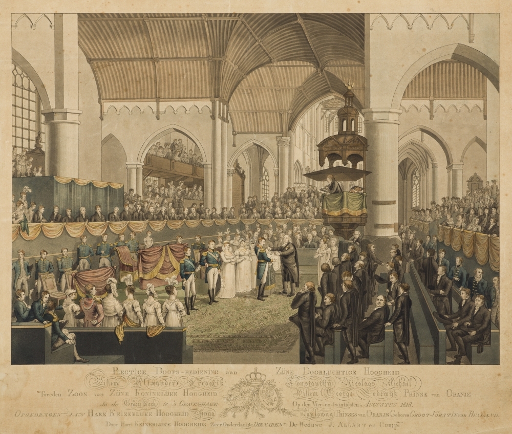Doopplechtigheid van Willem Alexander Frederik Constantijn Nicolaas Michael, 2e zoon v. Koning Willem II.