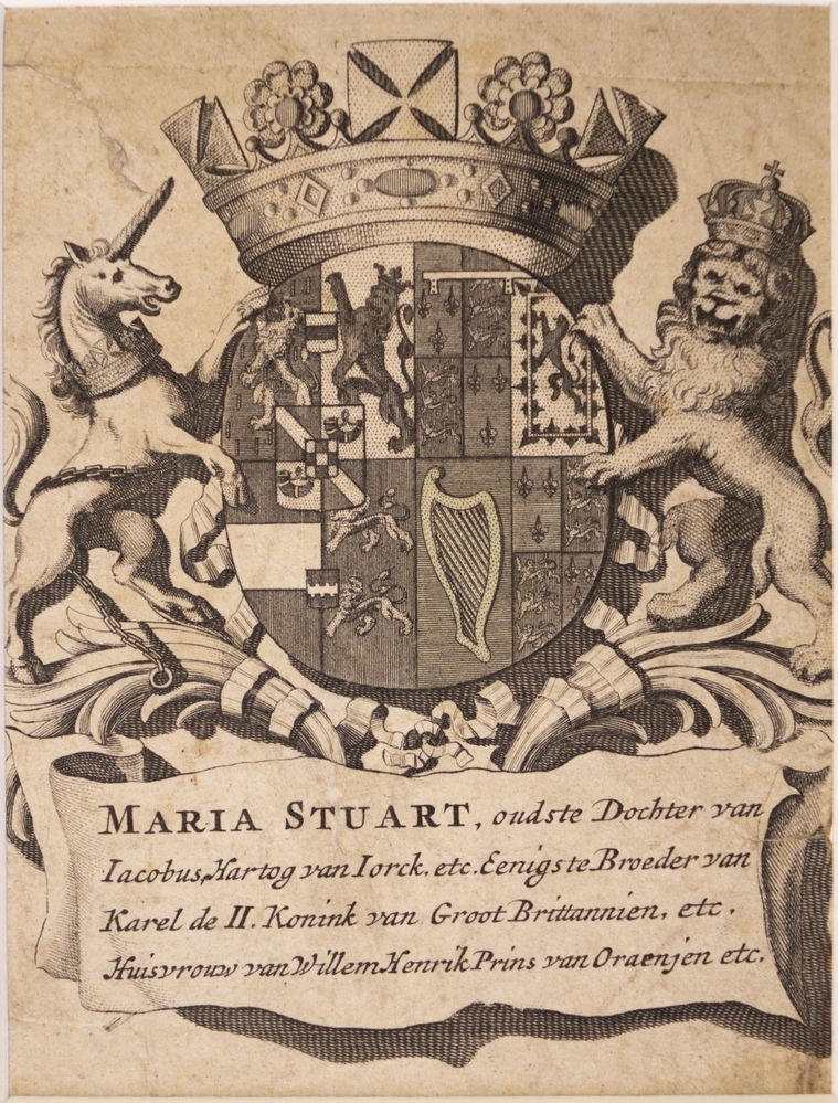 WAPENS VAN WILLEM III EN MARY STUART II.