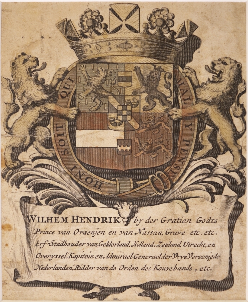 WAPENS VAN WILLEM III EN MARY STUART II.