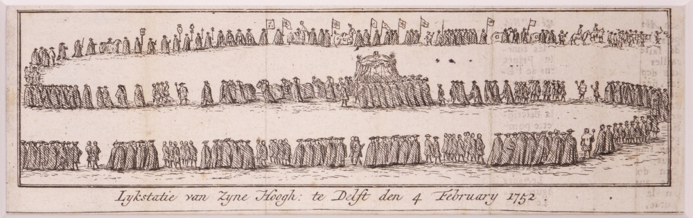 Lijkstatie van Willem IV te Delft.