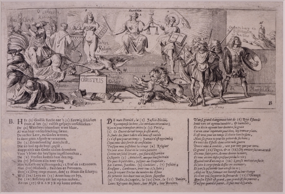 Zinneprent op de godsdiensttwisten.