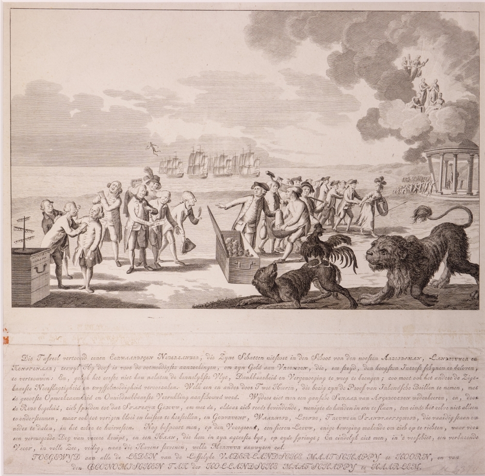 Spotprent op de rijke toestand van het Nederlandsche volk in deze tijd.