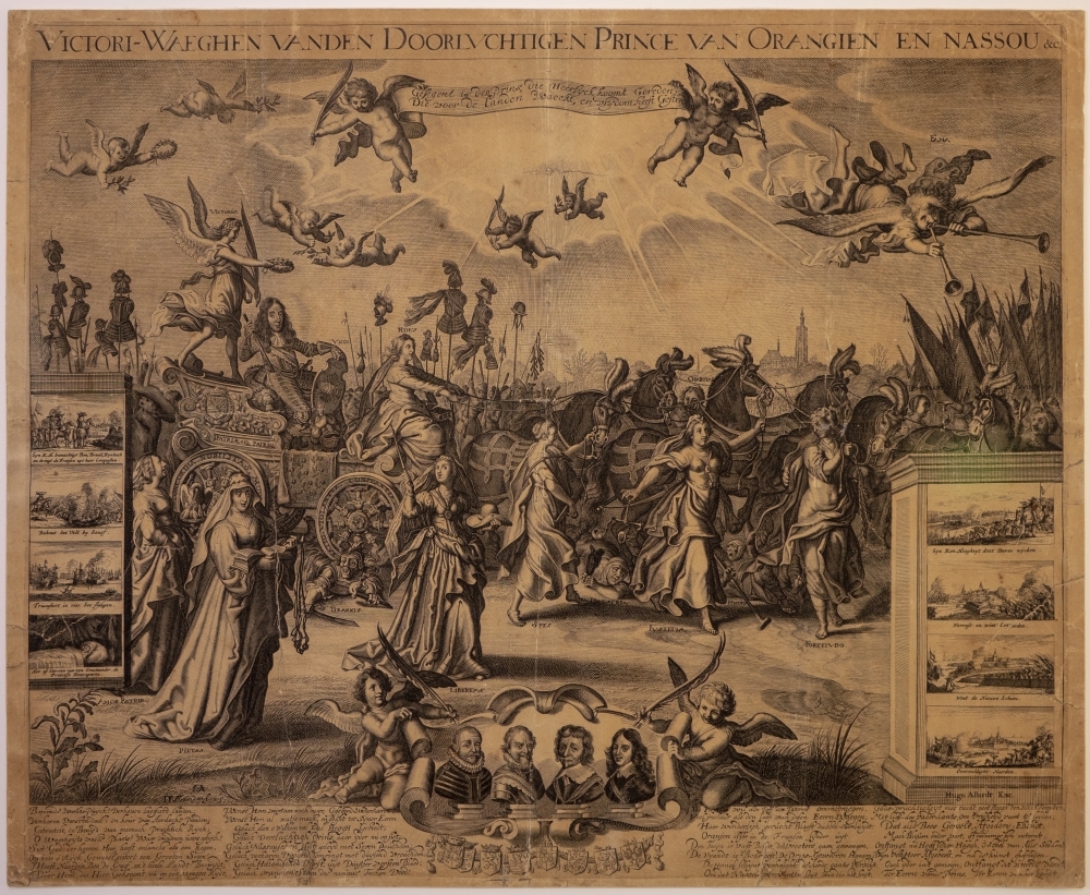 Hulde aan Willem III: "VICTORI-WAEGEN VAN DEN DOORLUCHTIGEN PRINCE VAN ORANGIEN EN NASSOU &c."