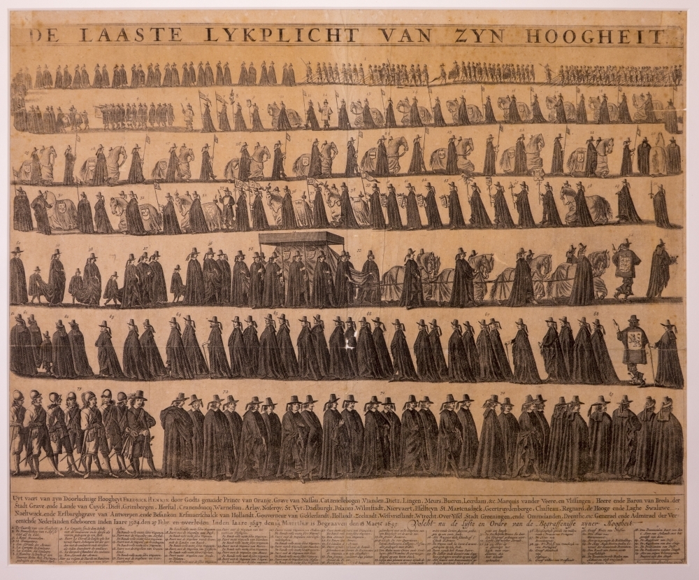 De begrafenis van Frederik Hendrik. "DE LAATSTE LYCKPLICHT VAN ZYN HOOGHEIT."