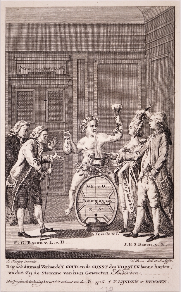 "Dog ook ditmaal Verharde 'T GOUD en de GUNST des VORSTEN  hunne harten, zodat Zij de Stemme van hun Geweeten Smoorden, ---"