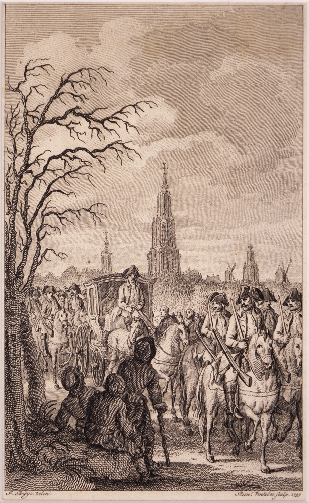 Intocht Willem V in Groningen.