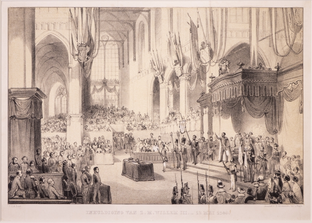 "INHULDIGING VAN Z.M. WILLEM III. - 12 MEI 1849."
