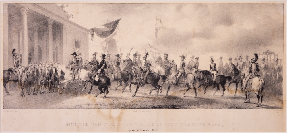 "INTREDE VAN Z.M. IN DE WILLEMSPOORT TE AMSTERDAM,  op den 27 November 1840."