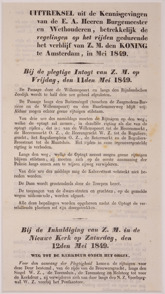 Intocht en inhuldiging Willem III