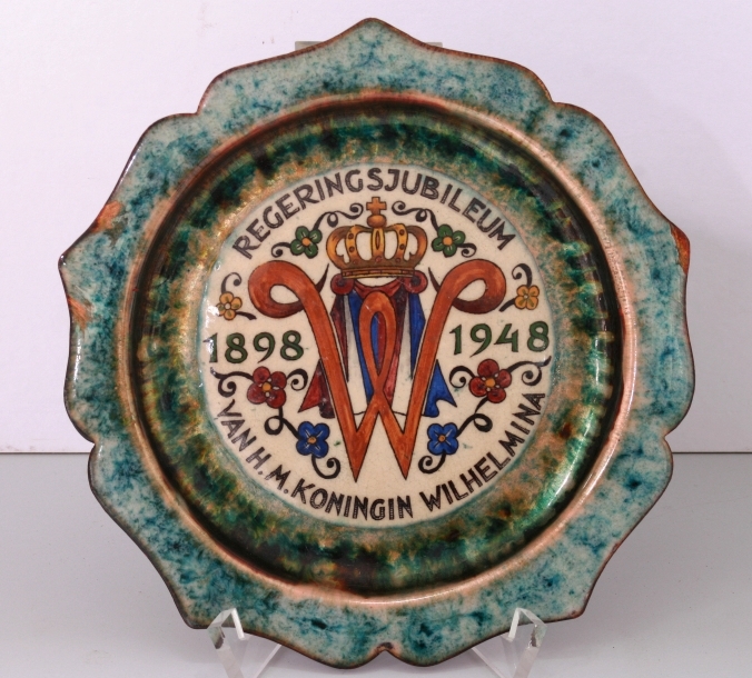 Plaquette regeringsjubileum van H.M. Koningin Wilhelmina