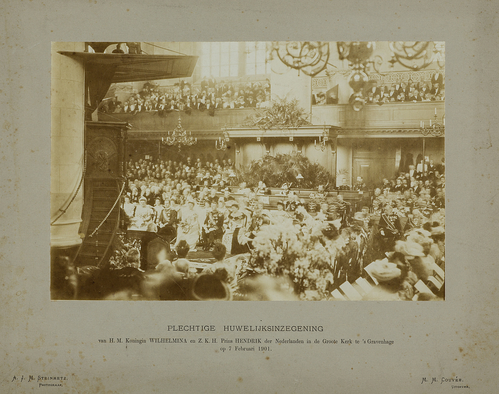 Foto van Huwelijksvoltrekking in de Groote Kerk in Den Haag.