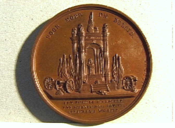 Penning t.g.v. het tweede eeuwfeest van Gronings Ontzet, , "DOOR MOED EN BELEID".