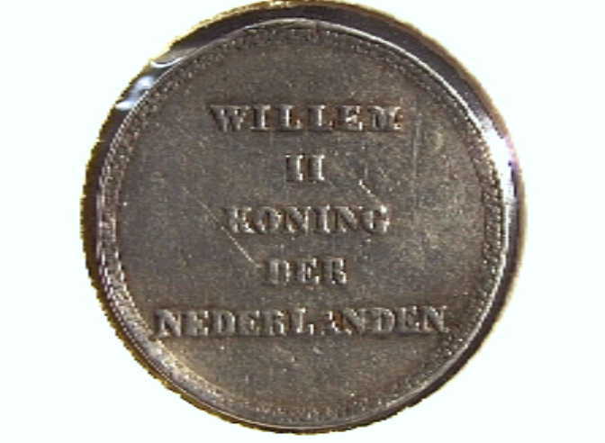 Penning t.g.v. inhuldiging koning Willem II in 1840.