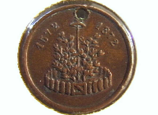 Penning t.g.v. derde eeuwfeest ontzet van Den Briel.