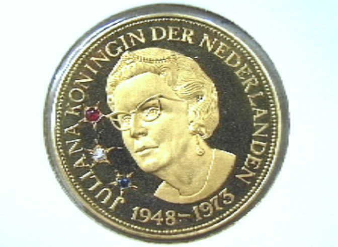 Penning t.g.v. 25-jarig regeringsjubileum koningin Juliana.