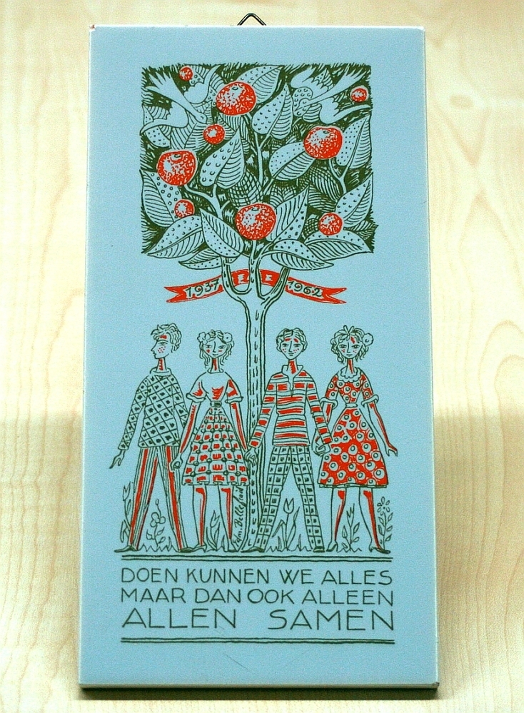 Tegel 25 jaar Juliana en Bernhard