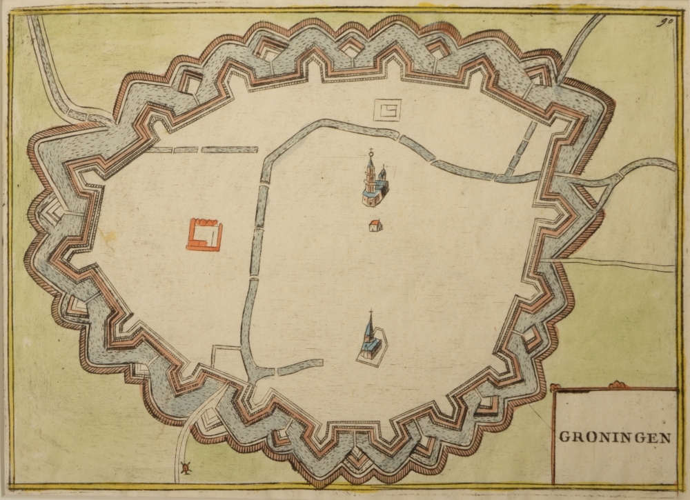 Plattegrond vesting Groningen