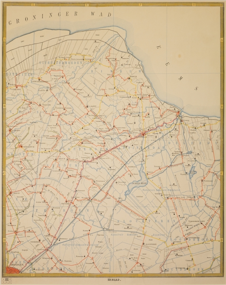 Wegkaart der Provincie Groningen