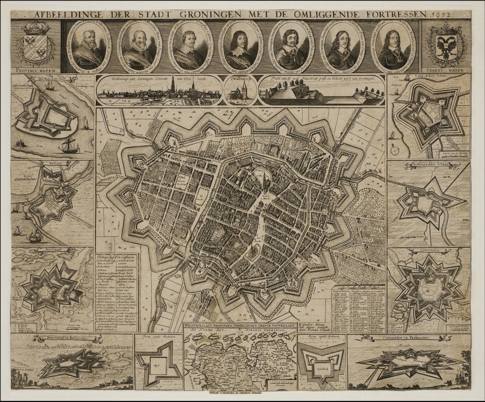 Stad Groningen met omliggende vestingen