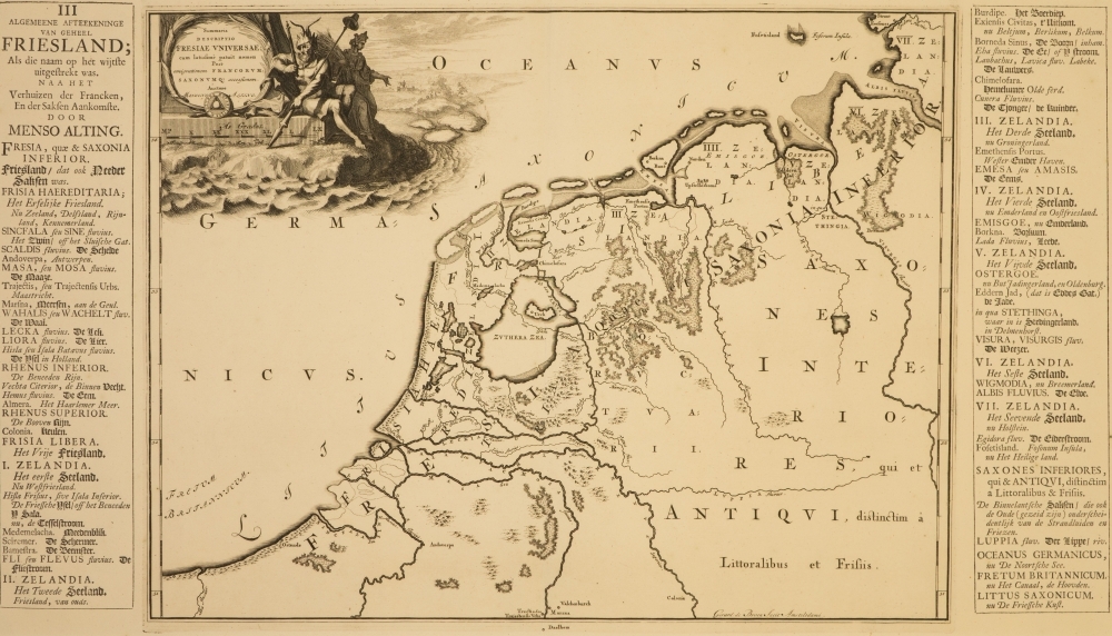 Historische kaart Frisia / Nederland