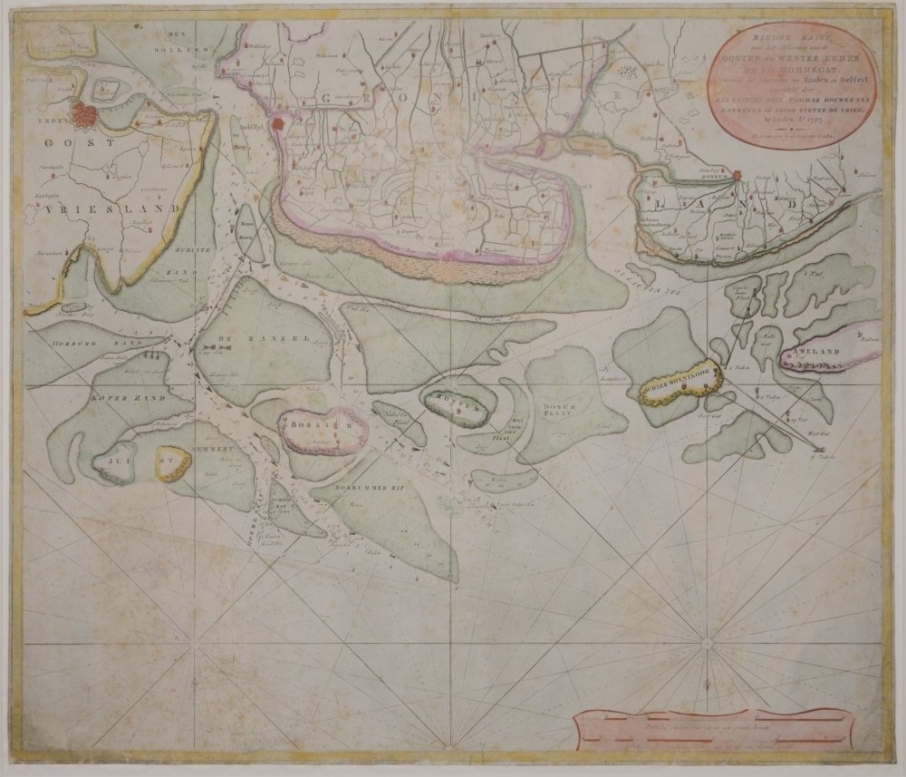 Zeekaart Ooster- en Wester Eems