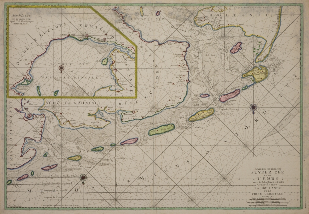 Zeekaart van Noordzee / Eemsgebied / Zuiderzee