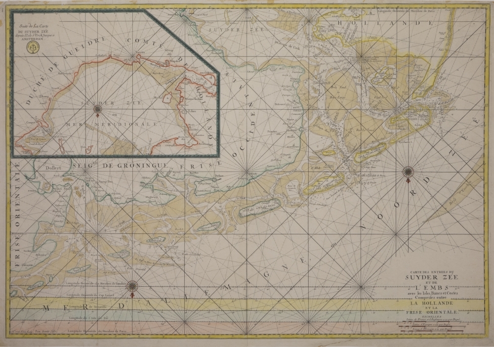 Zeekaart van Noordzee / Eemsgebied / Zuiderzee