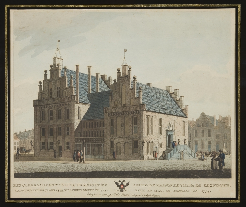 Het oude Raadt en Wynhuis te Groningen