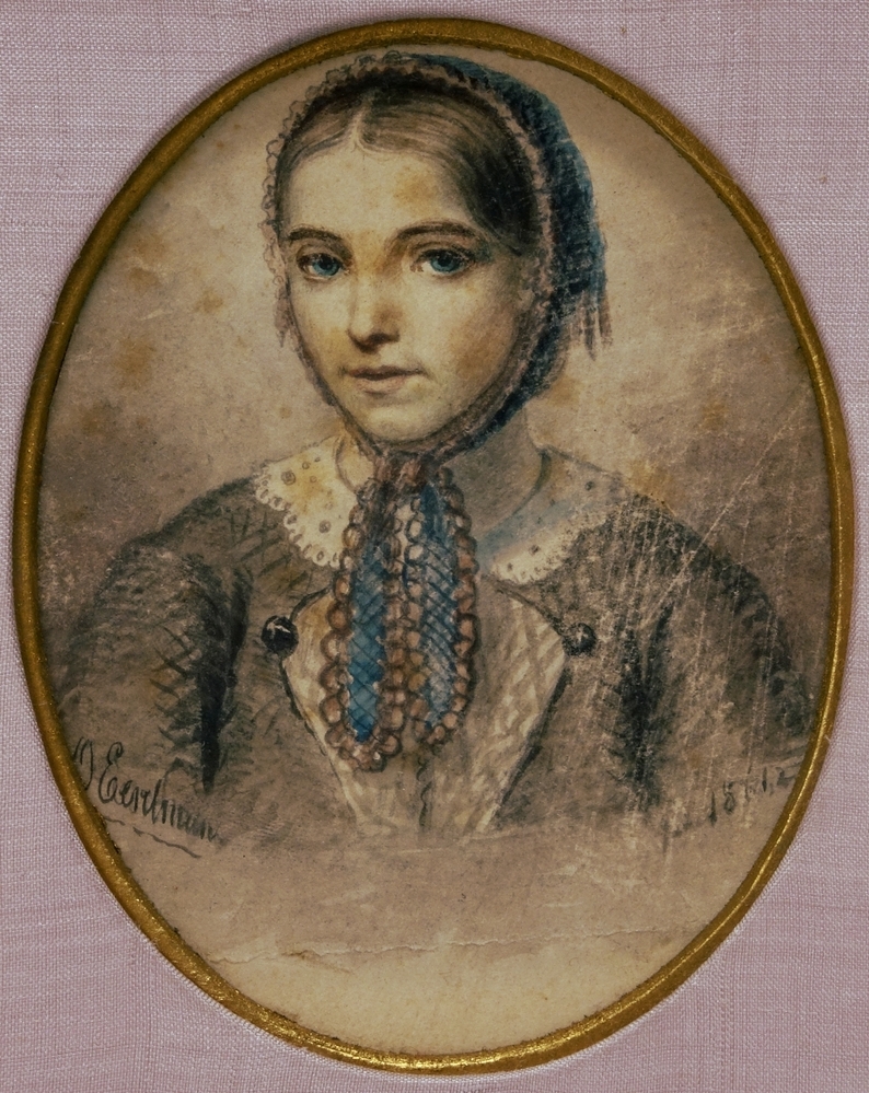 Portret van een vrouw.