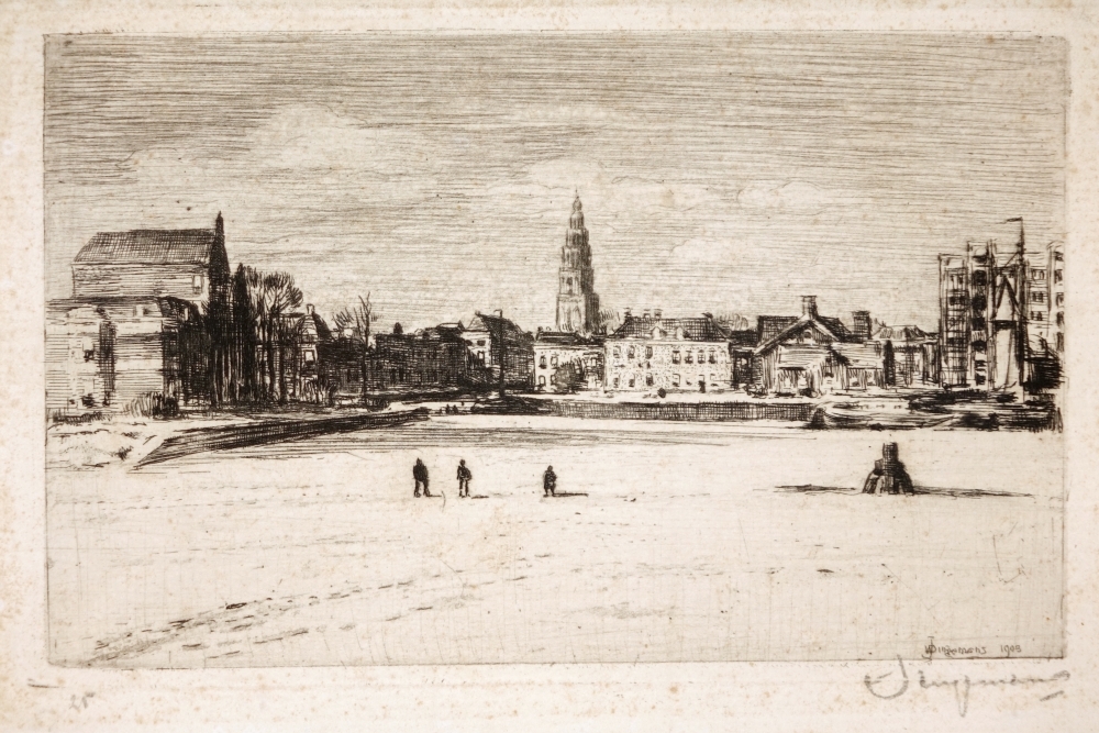 Gezicht vanaf de Bonte Brug op de Oosterhaven.