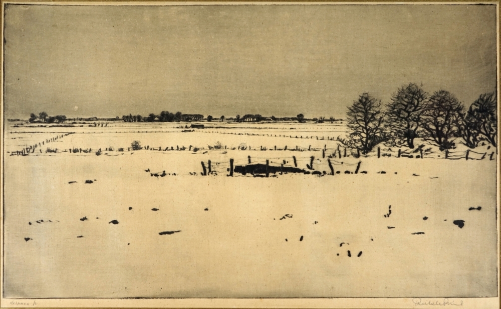 Helpman in de sneeuw.