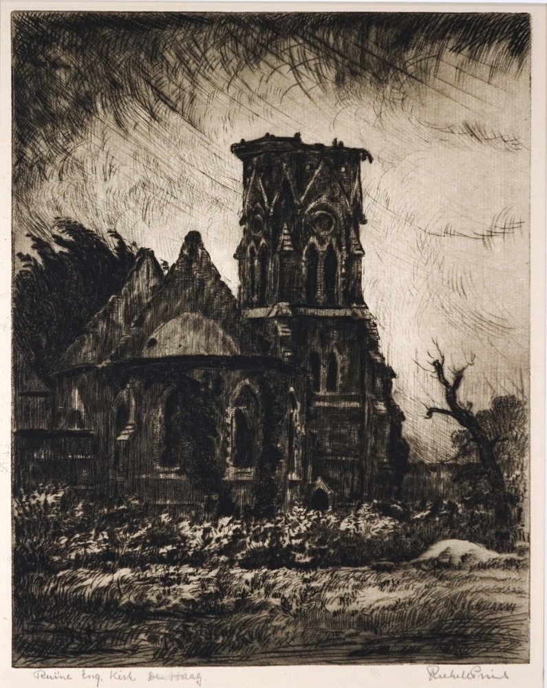 Ruine Engelse kerk te Den Haag.