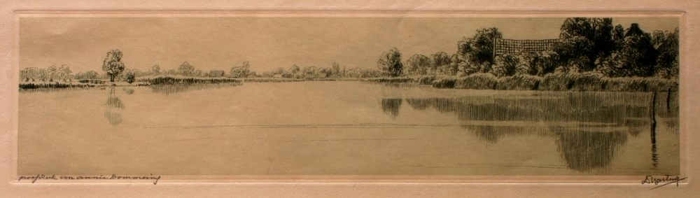 Boerderij aan het water (Spaarne?).