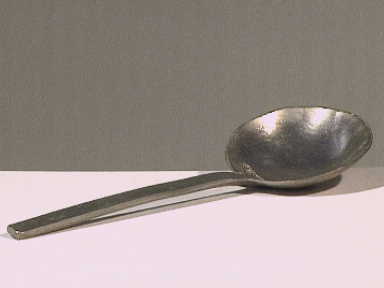 Tinnen lepel.